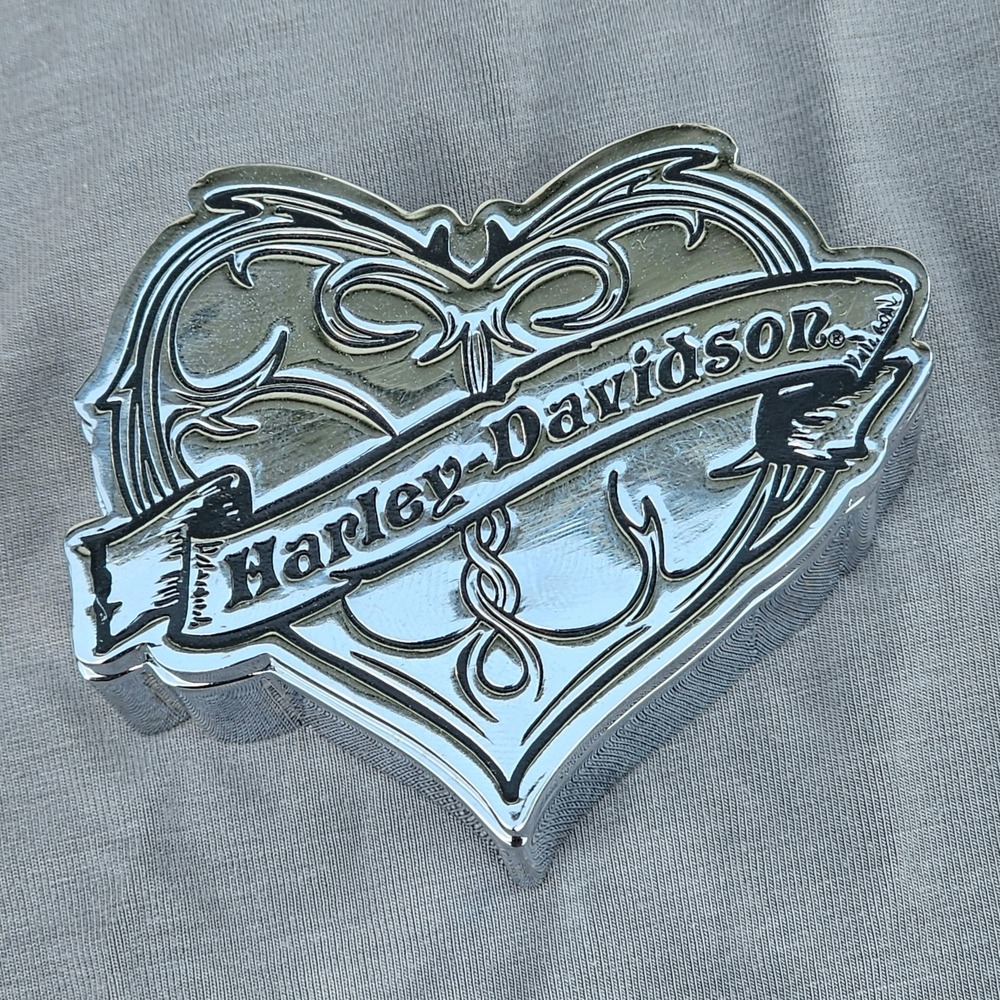 Harley Davison HD heart Shaped Jewelry Trinket Box 2007.